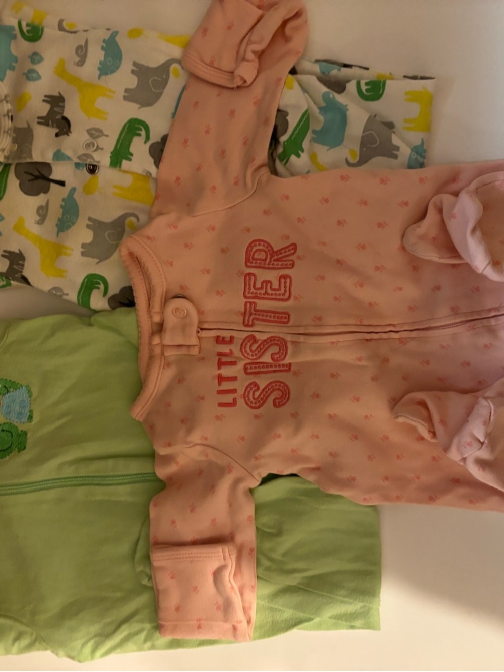 Little Sister Pink Baby One-Piece Bodysuit
